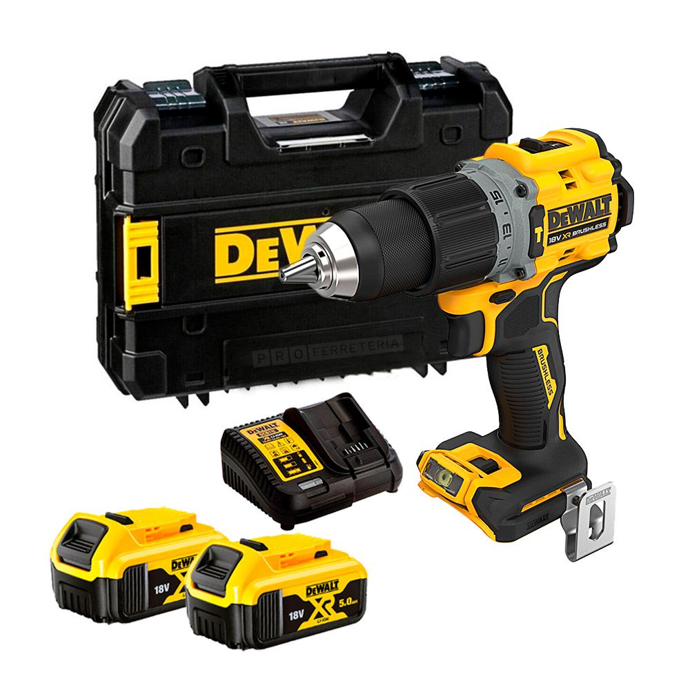 Smūginis gręžtuvas-suktuvas DeWalt DCD805P2T-QW; 18 V; 2x5,0 Ah akum.