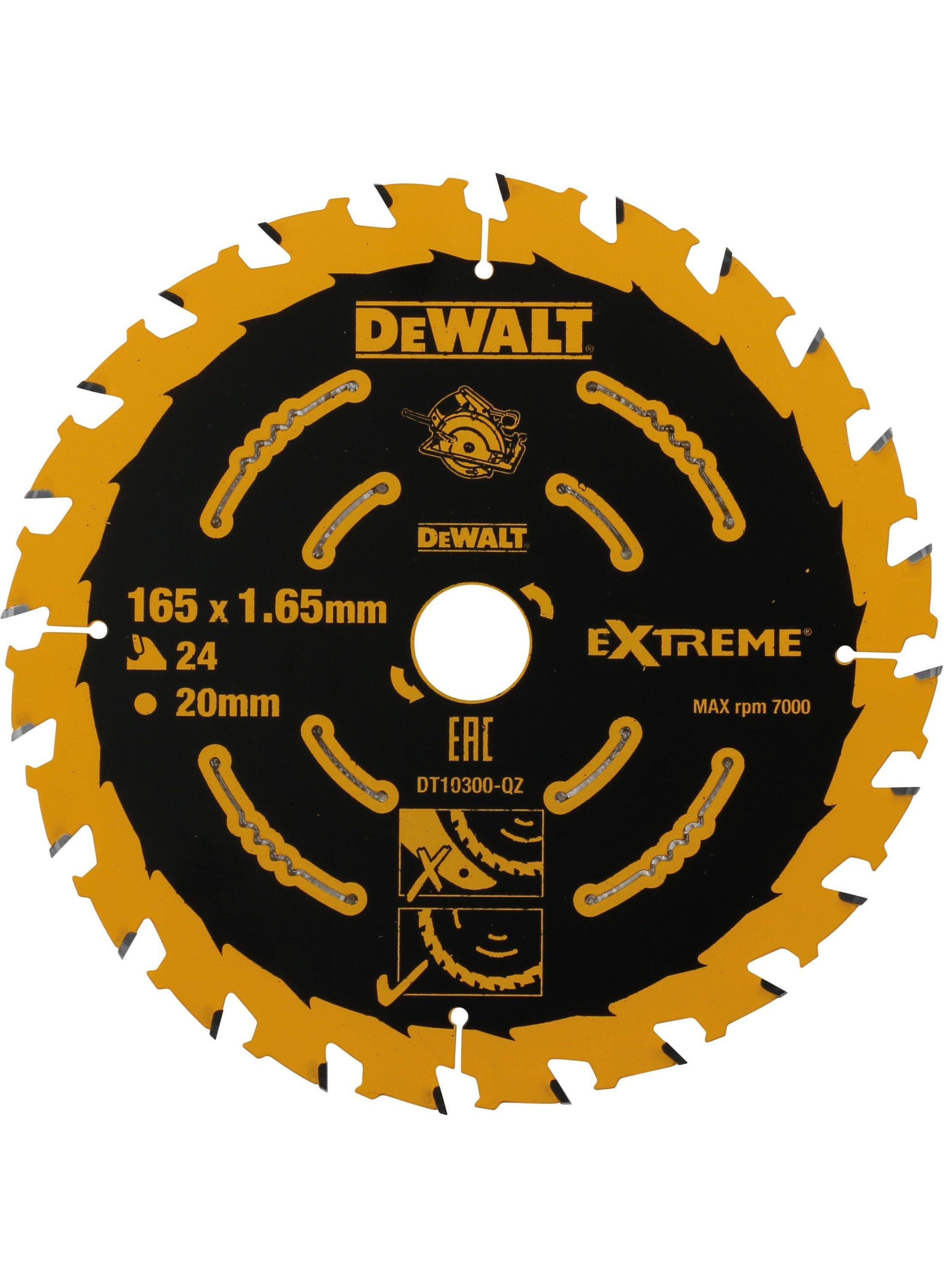 Pjovimo diskas DeWalt DT10397-QZ; 165x20 mm; T24/T40; 3 vnt.