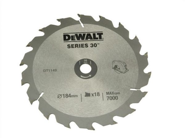 Pjovimo diskas medienai DeWalt DT1938; 184x16 mm; 18T 