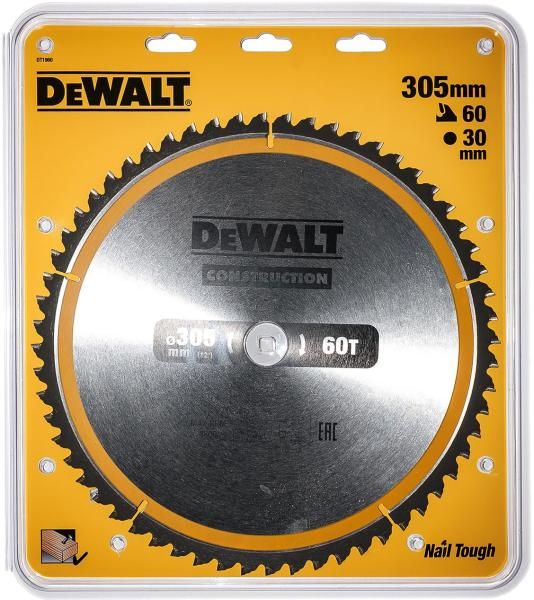 Pjovimo diskas medienai DeWalt DT1960; 305x30 mm; 60T 