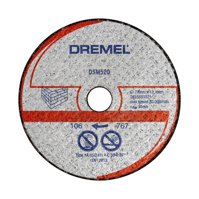 Mūro pjovimo diskas Dremel 2615S520JB; 77 mm 