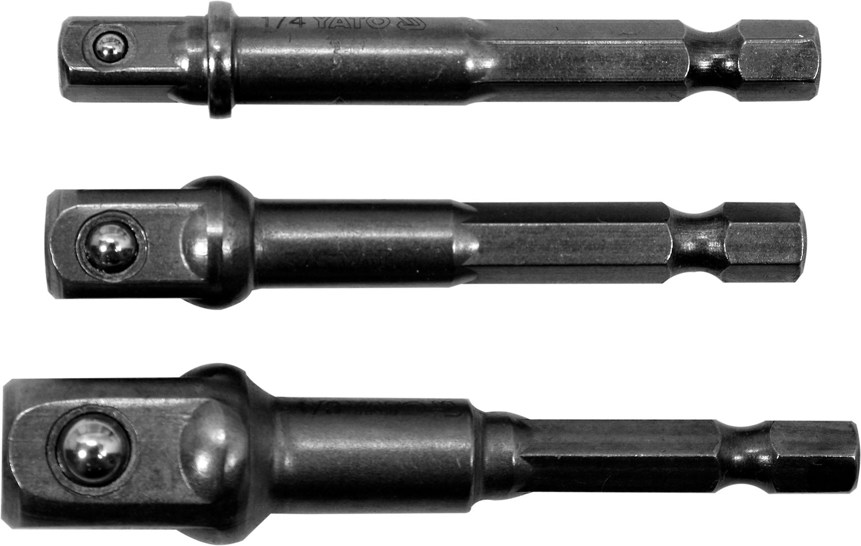 Adapterių rinkinys Yato YT-04685; HEX 1/4'', 3/8'', 1/2''