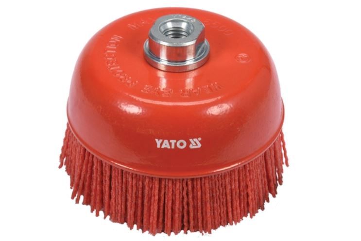 Nailoninis apvalus šepetys Yato YT-47787; 125 mm