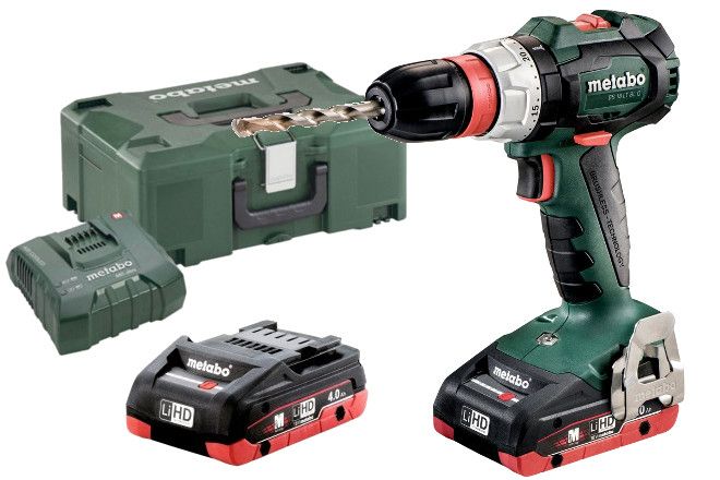 Akumuliatorinis suktuvas-gręžtuvas Metabo BS 18 LT BL Q; 18 V; 2x4,0 Ah akum.