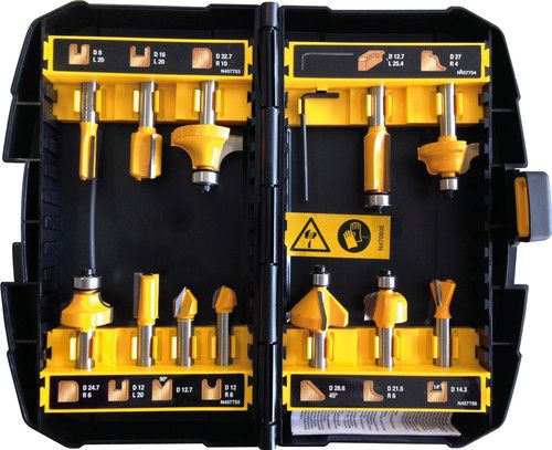 Frezų rinkinys DeWalt DT90016-QZ; 12 vnt.