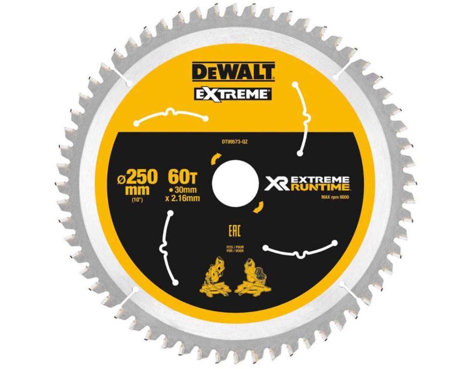 Pjovimo diskas medienai DeWalt DT99573-QZ; 250x30 mm; 60T
