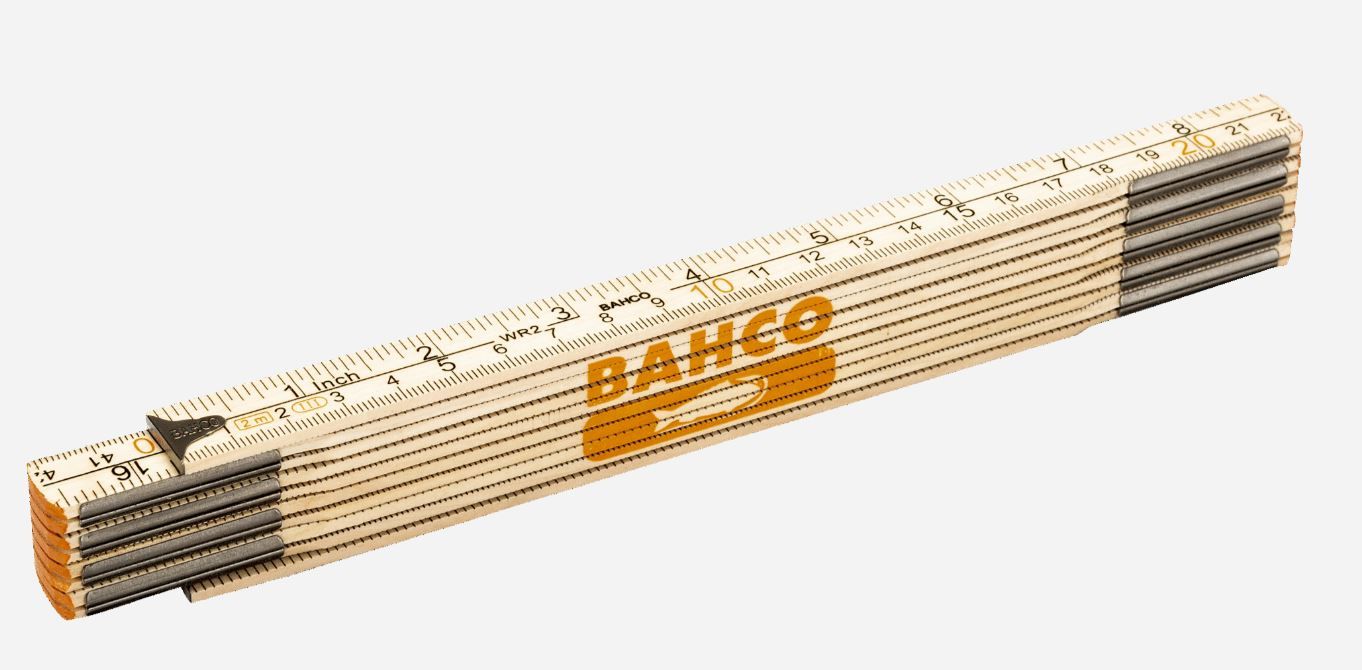 Sulankstoma medinė liniuotė Bahco WR2-MM; 2 m