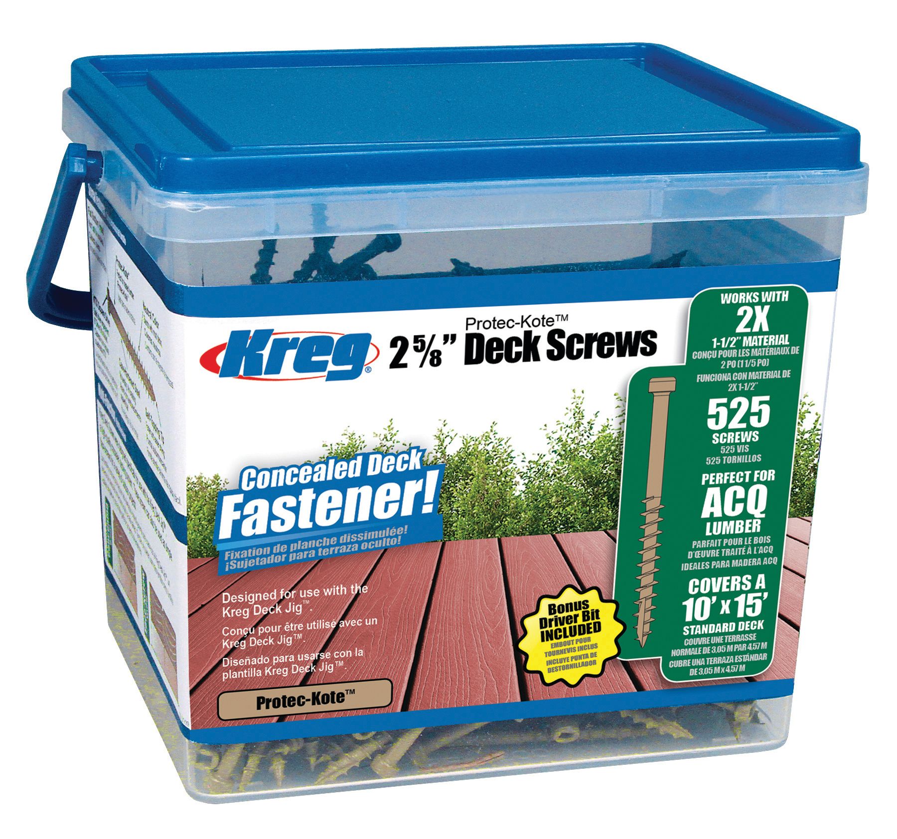 Medvaržtis Kreg SDK-C262W; Pan-Head; 2,625''; 67 mm; 525 vnt.