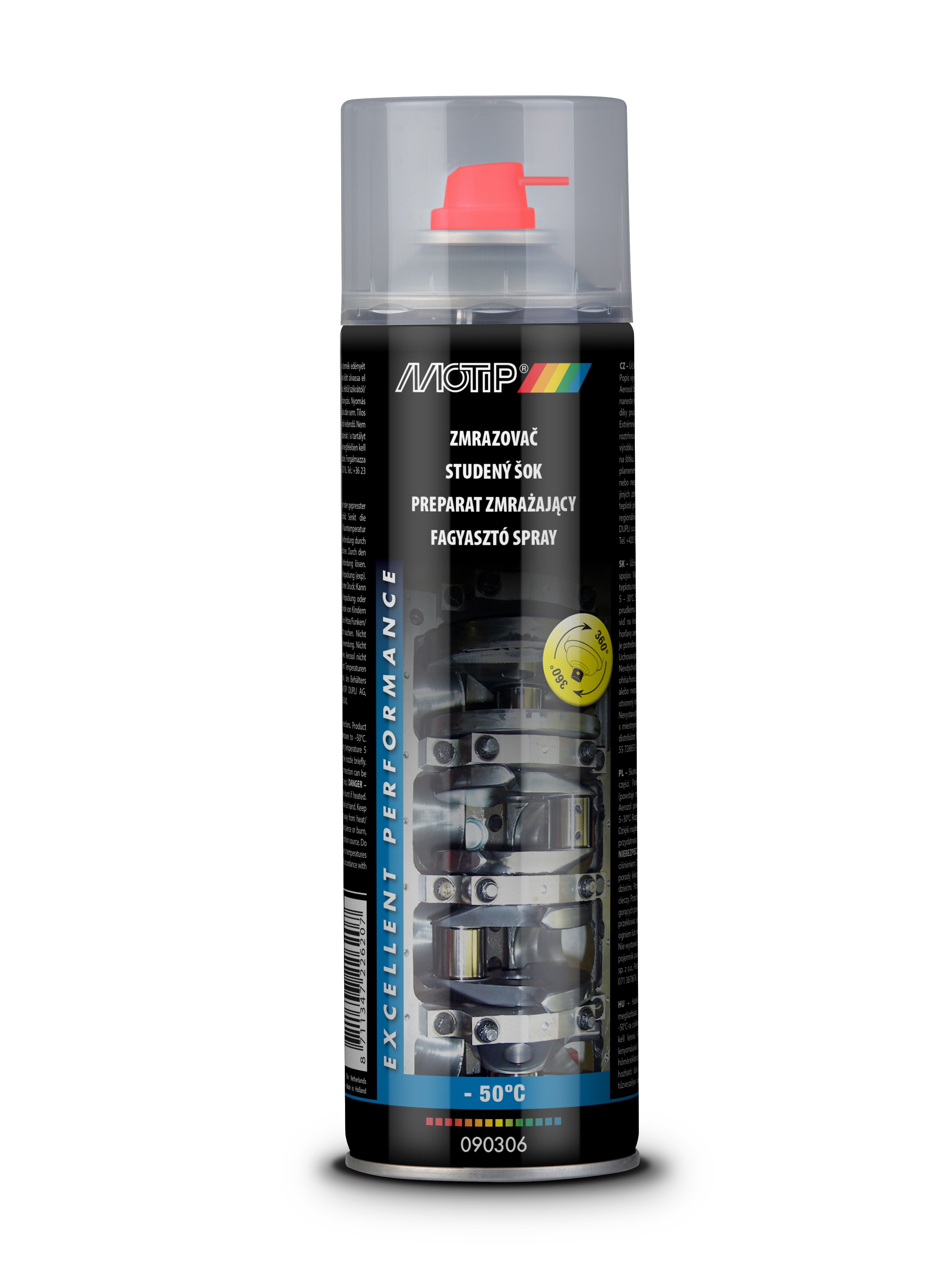 Aerozolinis purškiklis Motip FREEZER; 0-50° C; 500 ml