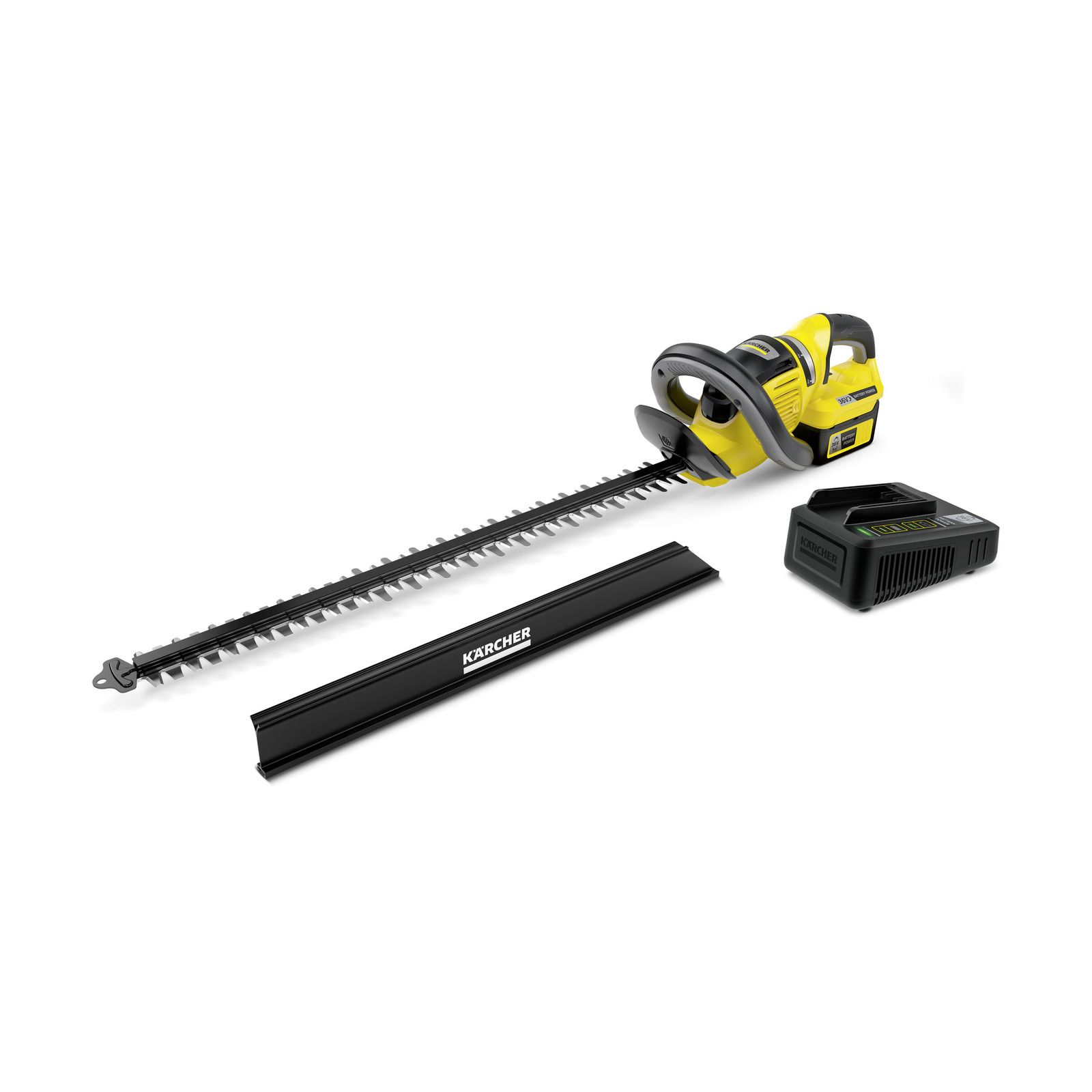 Gyvatvorių žirklės Karcher HGE 36-60; 36 V; 1x2,5 Ah; 60 cm ilgio; akumuliatorinės