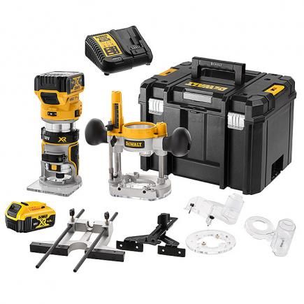 Freza DeWalt DCW604P2-QW; 18 V; 2x5,0 Ah akum.
