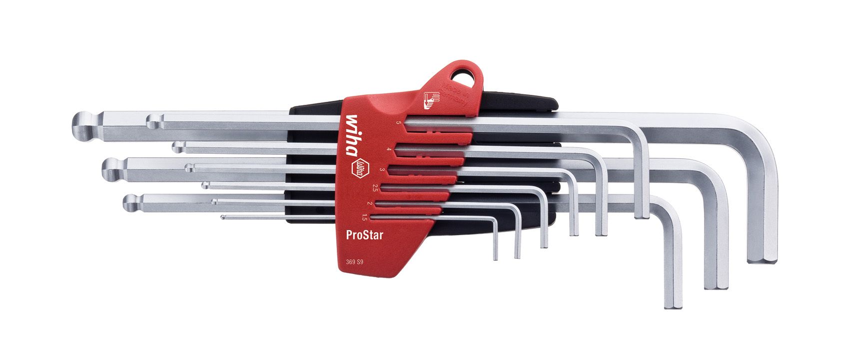 Šešiakampių raktų rinkinys Wiha ProStar; HEX 1,5-10 mm; 9 vnt.