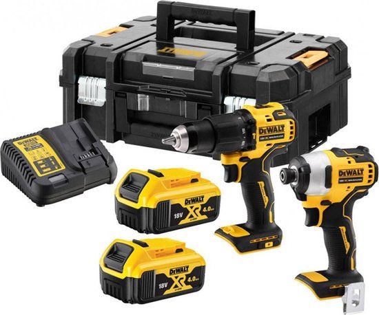 Įrankių komplektas DeWalt DCK2062M2T-QW(DCD709 + DCF809); 18 V; 2x4,0 Ah akum.