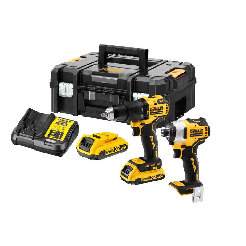 Įrankių komplektas DeWalt DCK2062D2T-QW(DCD709 + DCF809); 18 V; 2x2,0 Ah akum.