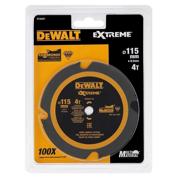Deimantinis pjovimo diskas DeWalt DT20421; 115x9,5 mm; Z4 