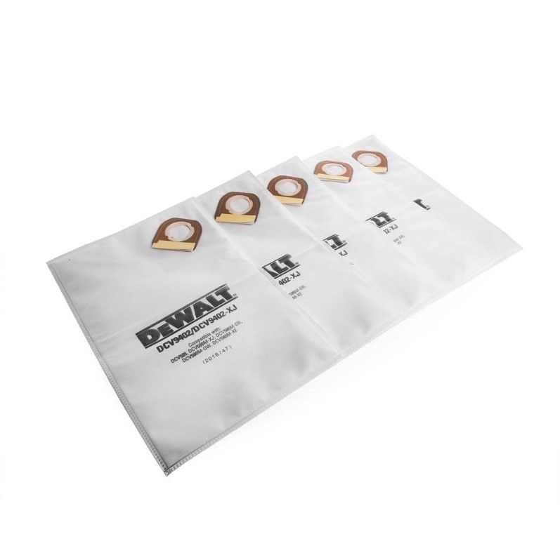 Medžiaginiai maišeliai dulkių siurbliui DeWalt DCV586M; 5 vnt.