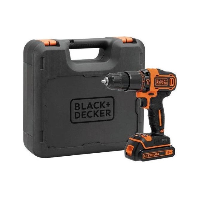 Smūginis suktuvas-gręžtuvas Black & Decker BDCHD18K-QW; 18 V; 1x1,5 Ah akum.