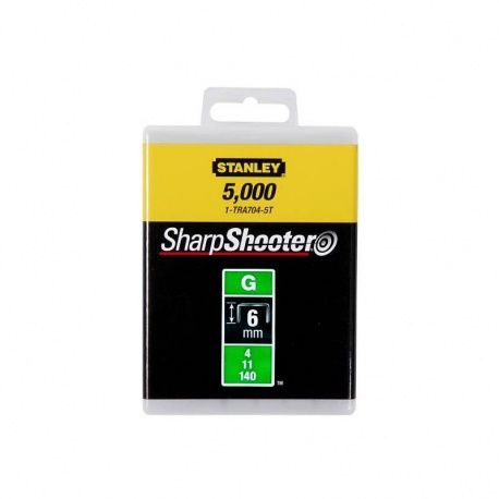 Kabės Stanley; 6 mm; 5000 vnt.; tipas G