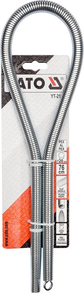 Vidinė vamzdžių lankstymo spyruoklė Yato YT-21851; 20 mm/76 cm 