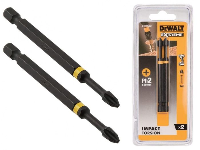 Smūginis sukimo antgalis DeWalt Extreme DT70567T-QZ; PH2; 85 mm; 2 vnt.