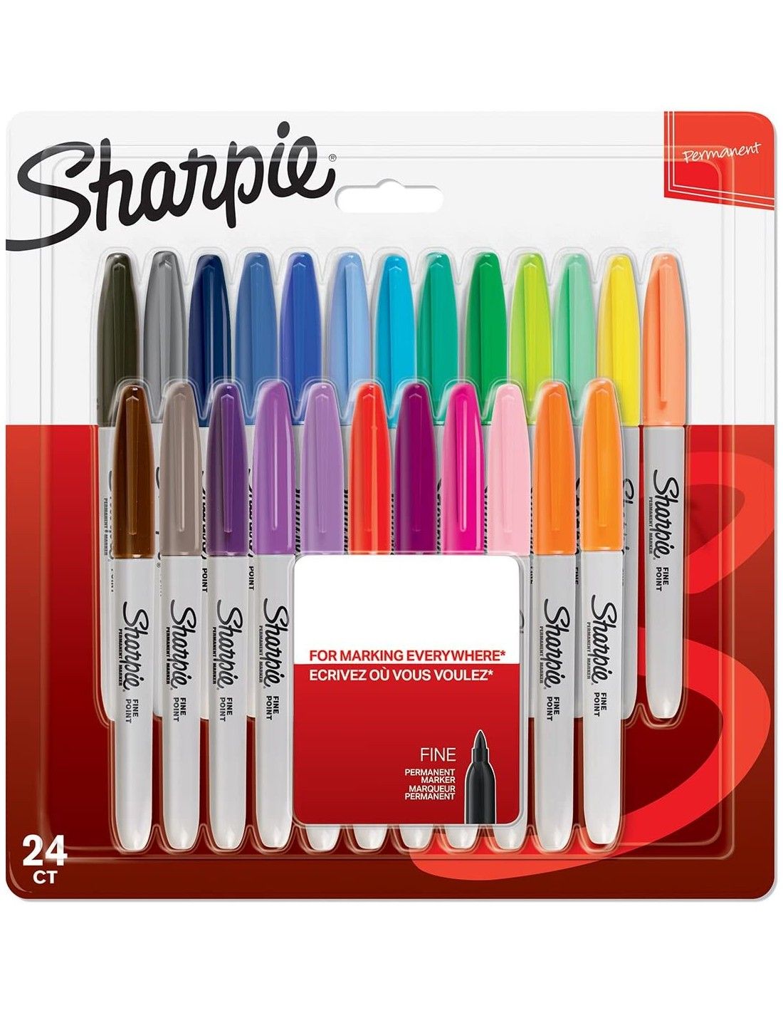 Žymeklių rinkinys Sharpie Fine; 24 vnt.
