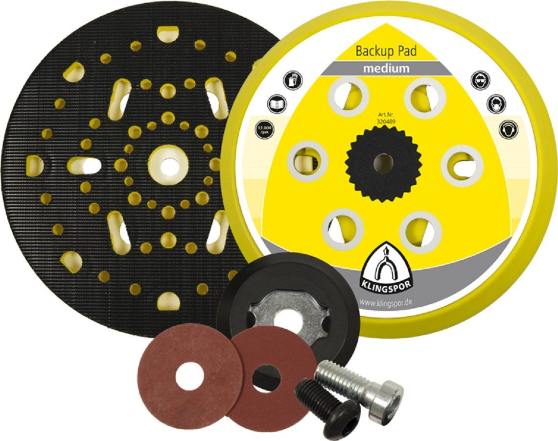 Šlifavimo padas Klingspor HST 555; 150 mm; M8 / 5/16''; kietas