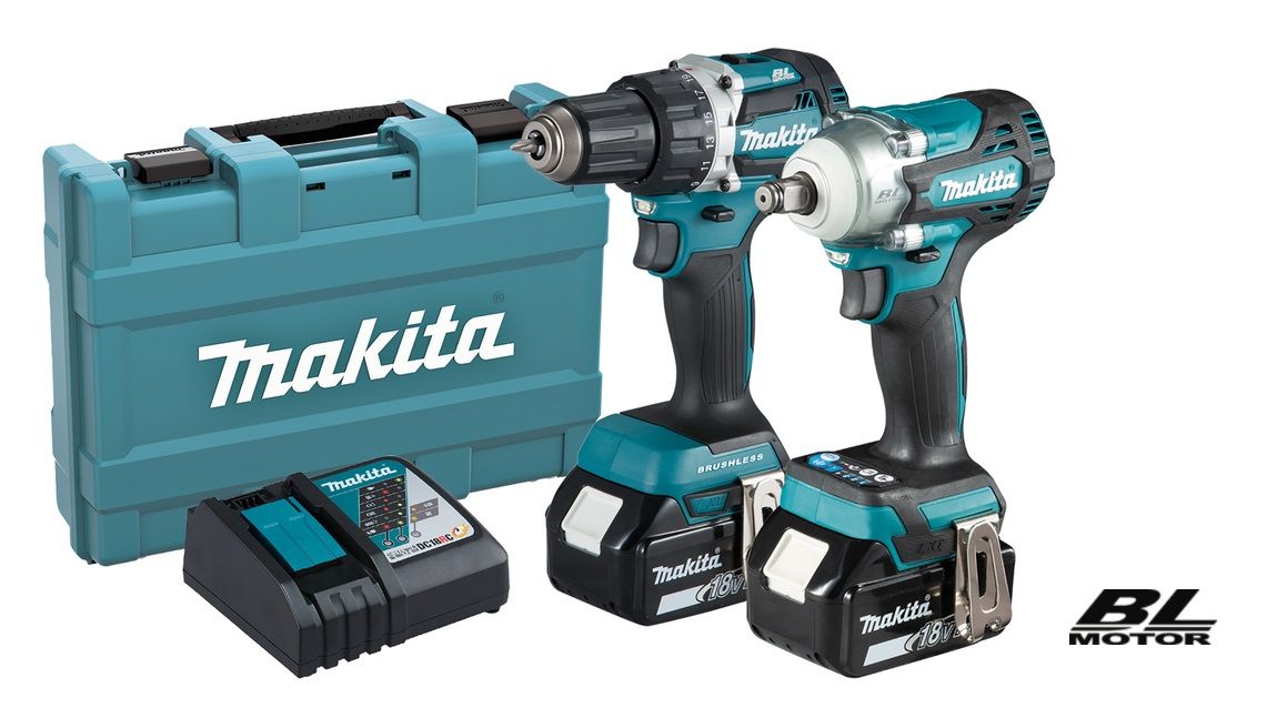 Įrankių rinkinys Makita DLX2410G (DDF484 + DTW300); 18 V; 2x6,0 Ah akum.