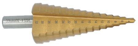 Pakopinis grąžtas Ecef HSS-G TIN; 4-30 mm