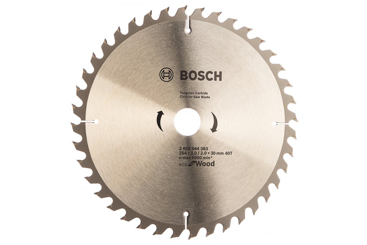 Pjovimo diskas Bosch Eco for Wood 2608644383; 254x30 mm; Z40