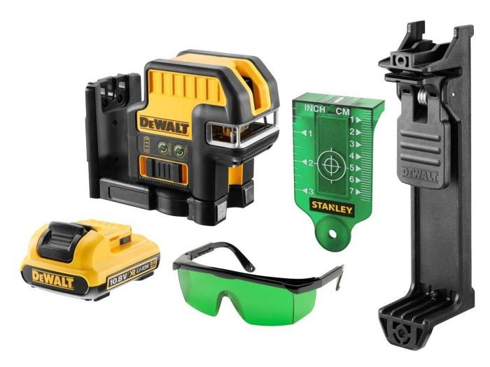 Kryžminis lazerinis nivelyras DeWalt DCE0825D1G žalias
