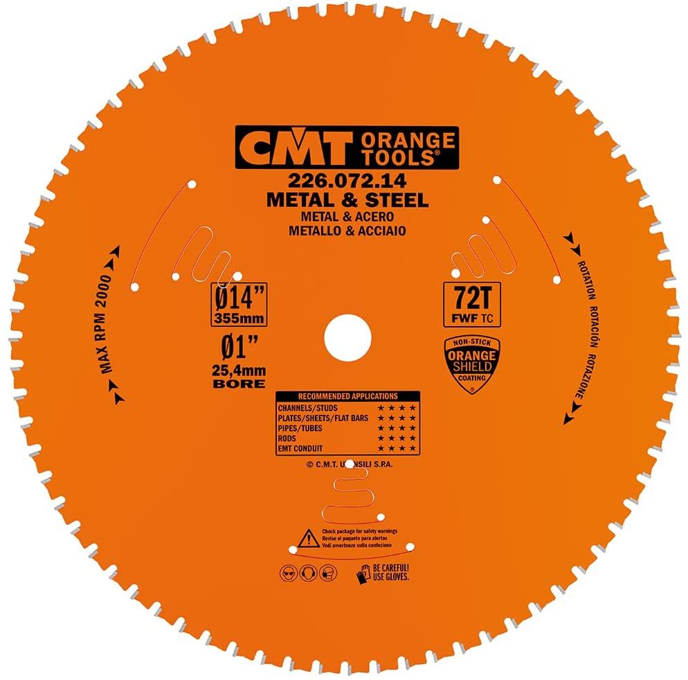 Pjovimo diskas metalui CMT 226; 355x2,2x25,4; Z72; 0° 