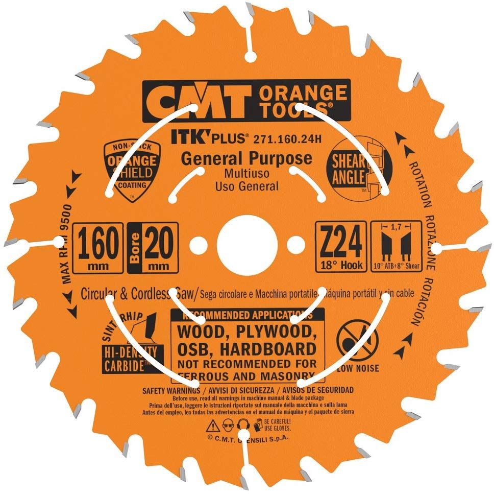 Pjovimo diskas medienai CMT 271; 160x1.7x20; Z24; 18° 