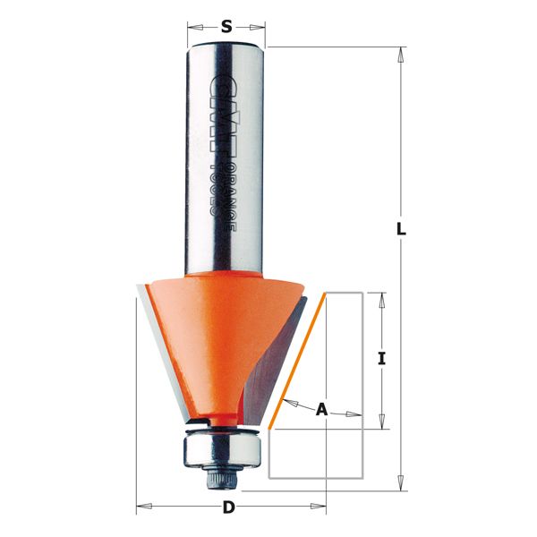 Nuožulnų freza CMT; S=1/2''; D=31 mm 