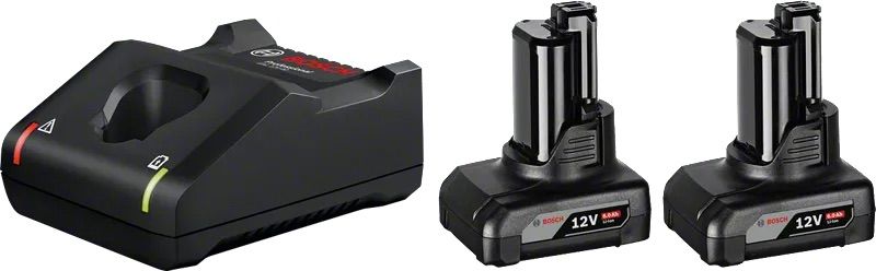 Priedų rinkinys Bosch GBA; 12 V; 2x6,0 Ah + pakrovėjas&nbsp;GAL 12V-40