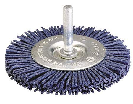 Nailoninis apvalus šepetys Wolfcraft; 100x10 mm; HEX 1/4'' švelnus