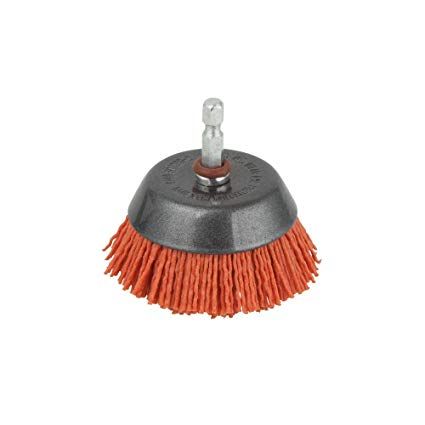 Nailoninis apvalus šepetys Wolfcraft; 65 mm; HEX 1/4'' grubus