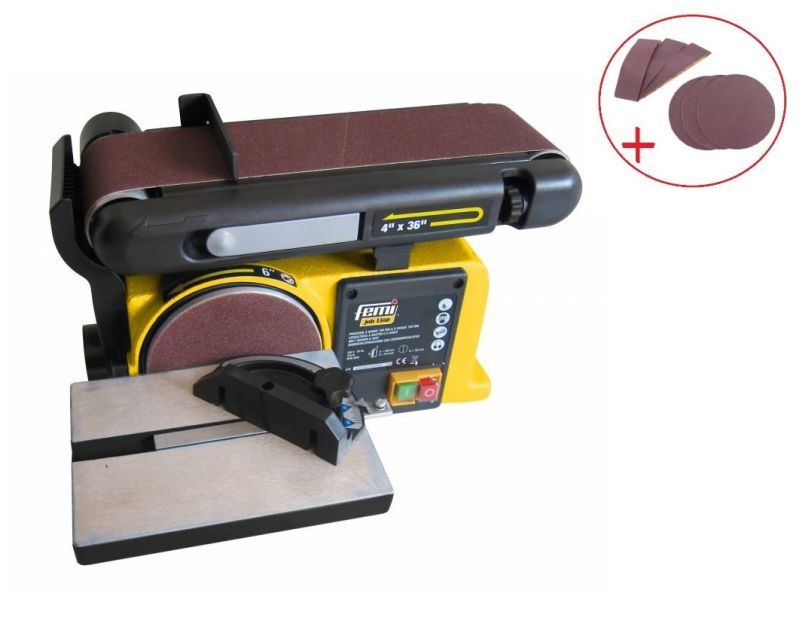 Juostinis-diskinis šlifuoklis Femi job Line BD 31-462 + priedai