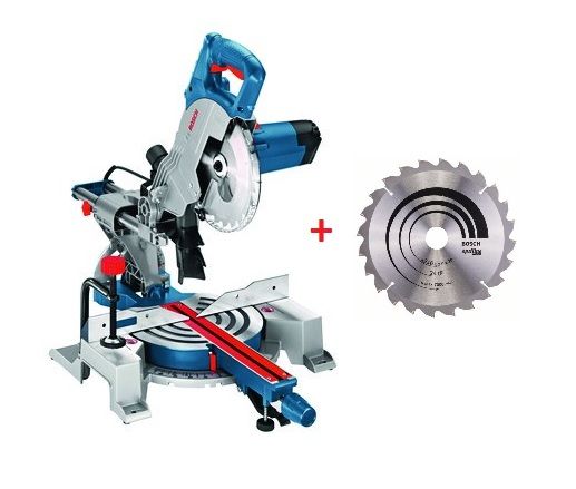 Skersinio pjovimo staklės Bosch GCM 80 SJ + papildomas diskas Bosch Optiline Wood