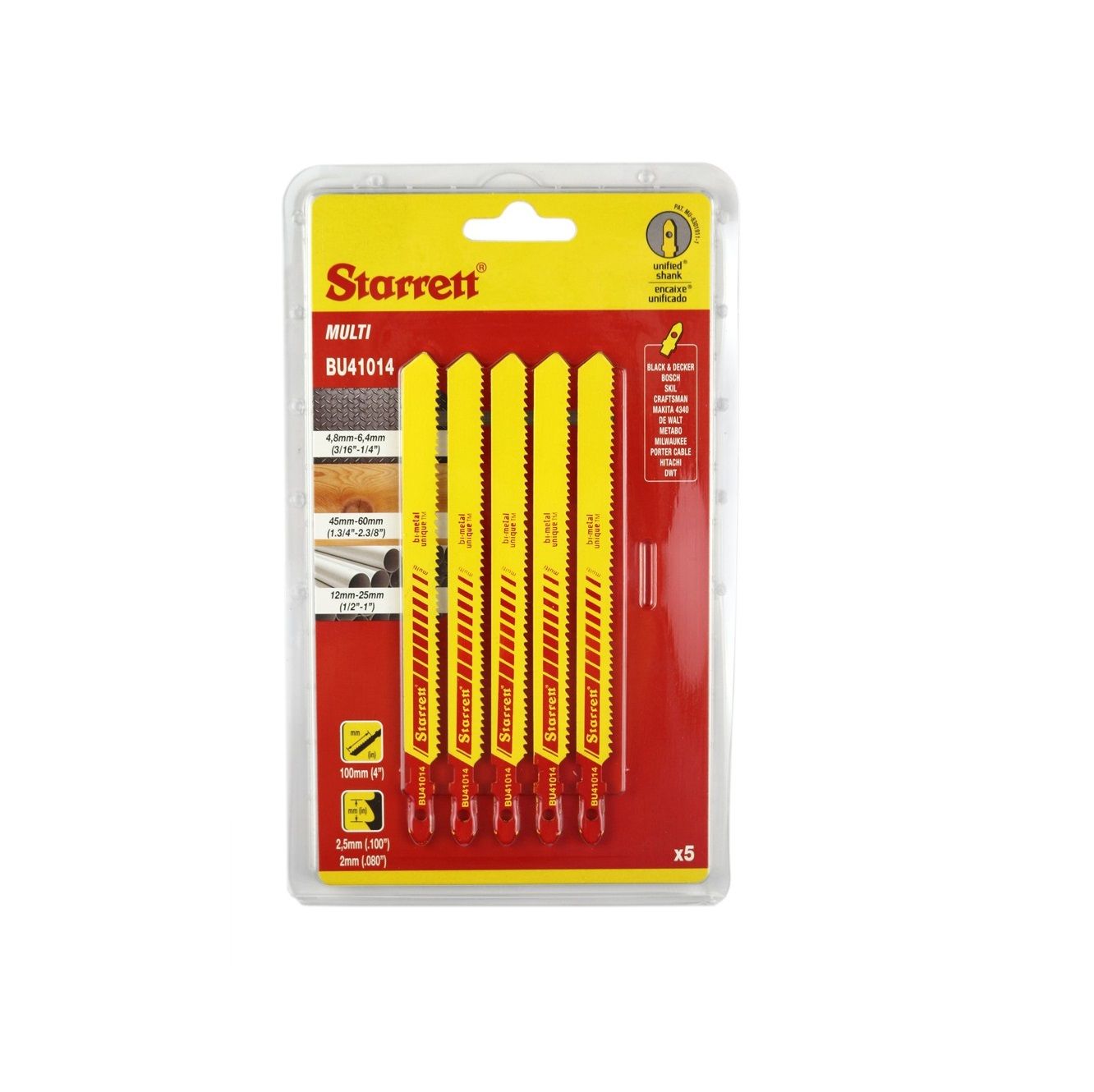 Pjūkleliai siaurapjūkliui Starrett BU41014; 5 vnt.