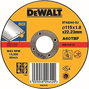Abrazyvinis pjovimo diskas DeWalt DT42240Z; 115x1,2 mm 