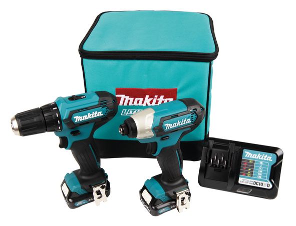 Įrankių rinkinys Makita CLX224A (DF333D + TD110D); 12 V; 2x2,0 Ah akum.