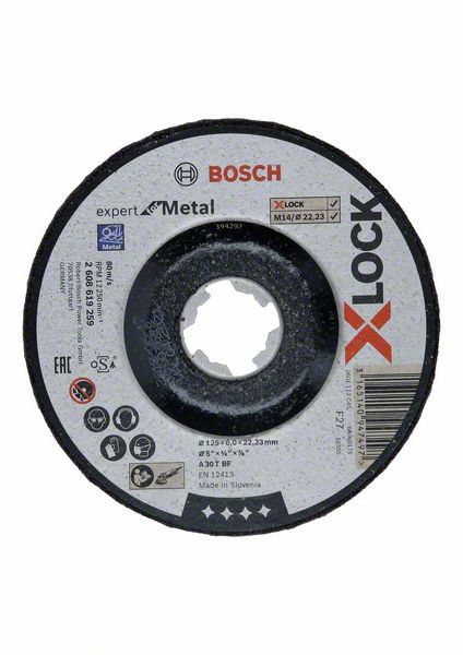 Šlifavimo diskas Bosch Expert for Metal X-LOCK; Ø125x6,0 mm 