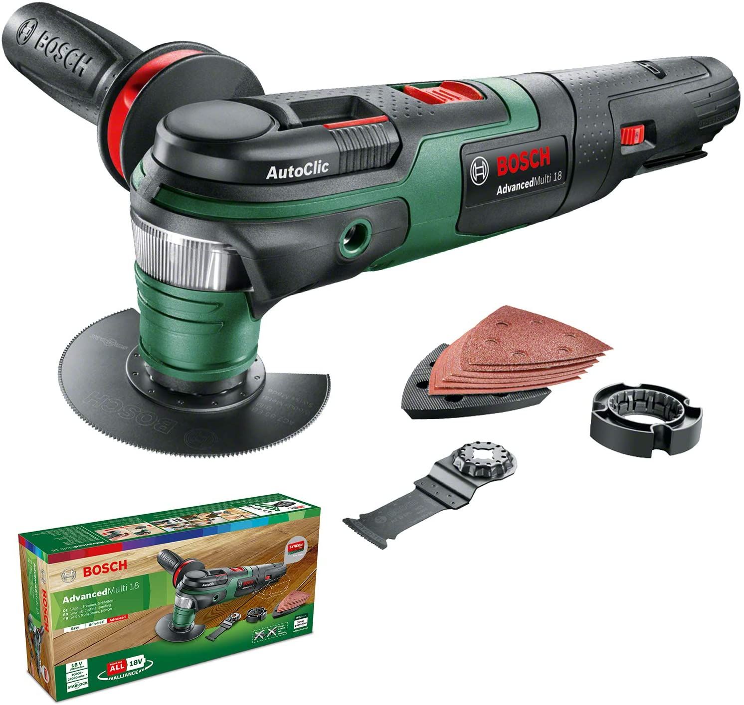 Daugiafunkcinis įrankis Bosch AdvancedMulti 18, 18 V (be akumuliatoriaus ir pakrovėjo)