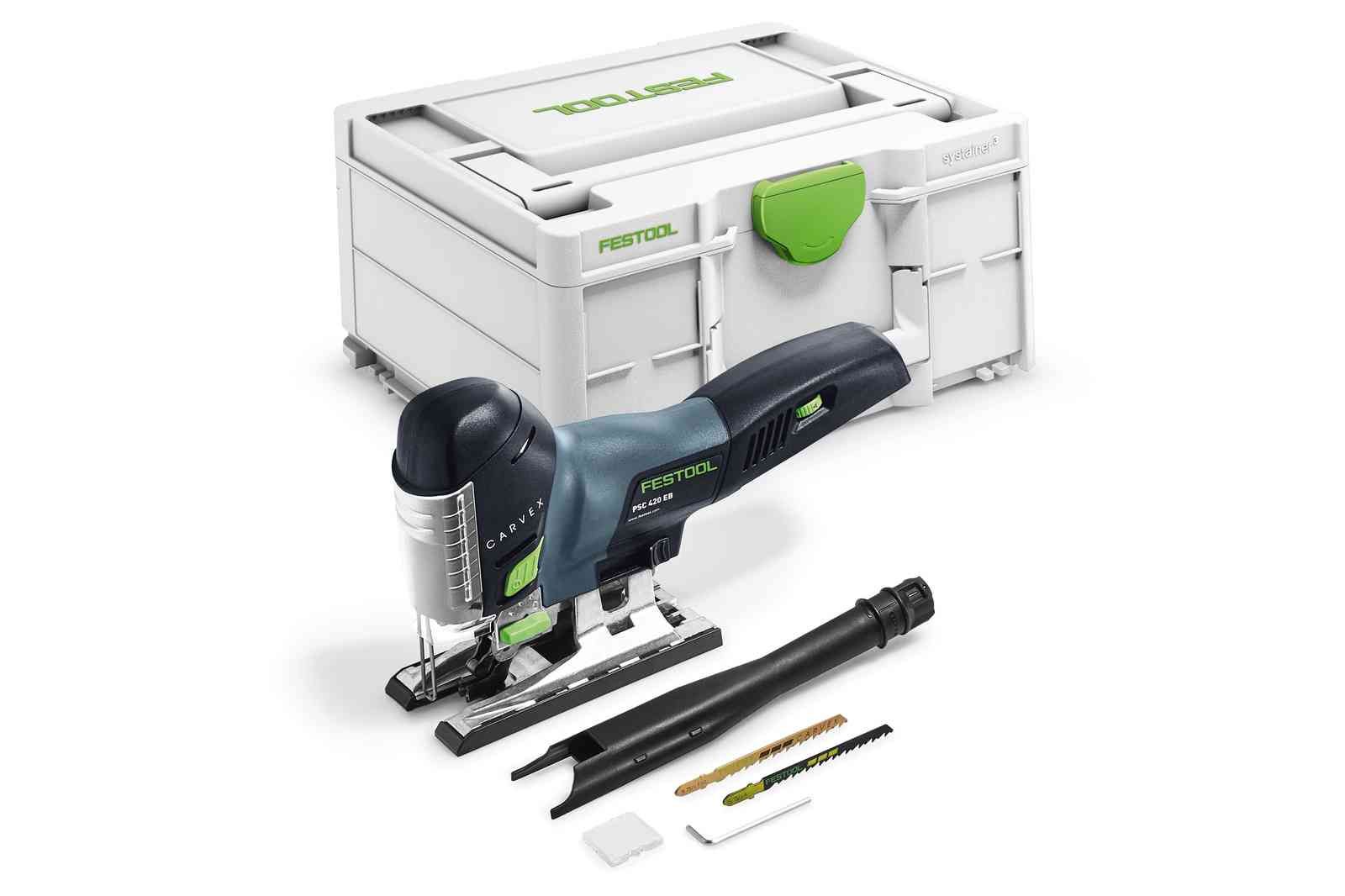 Akumuliatorinis siaurapjūklis Festool PSC 420 EB-Basic CARVEX; 18 V (be akumuliatoriaus...