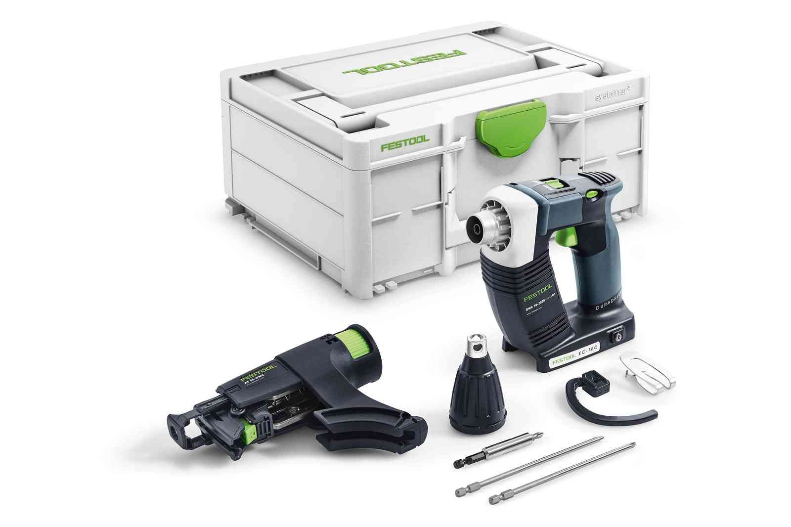 Juostinis suktuvas Festool DWC 18-2500 Basic DURADRIVE; 18 V; (be akumuliatoriaus ir pakrovėjo)