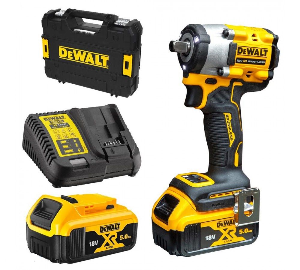 Smūginis veržliasūkis DeWalt DCF922P2T; 18 V; 2x5,0 Ah akum.