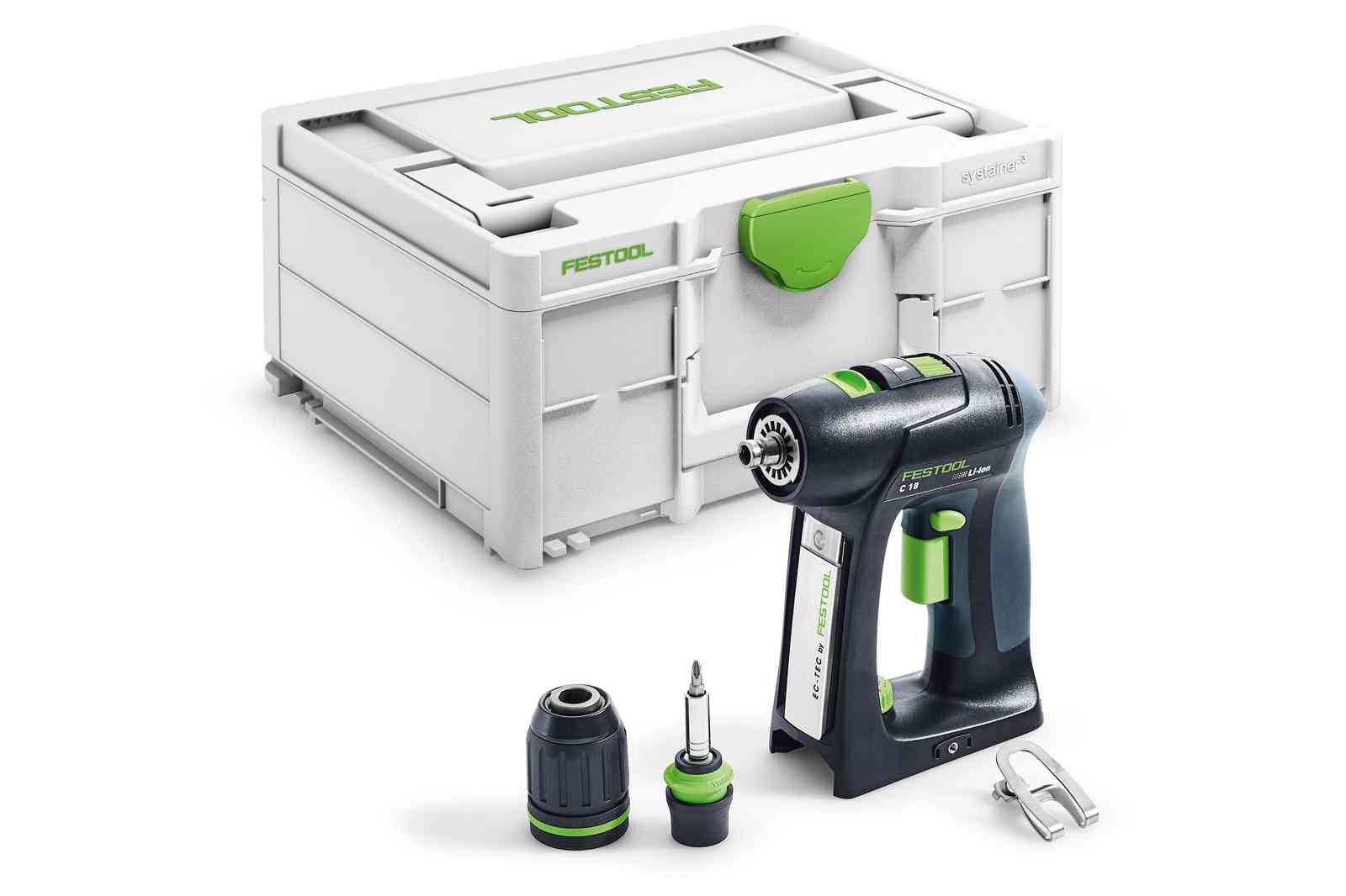 Suktuvas-gręžtuvas Festool C 18-Basic; 18 V (be akumuliatoriaus ir pakrovėjo)