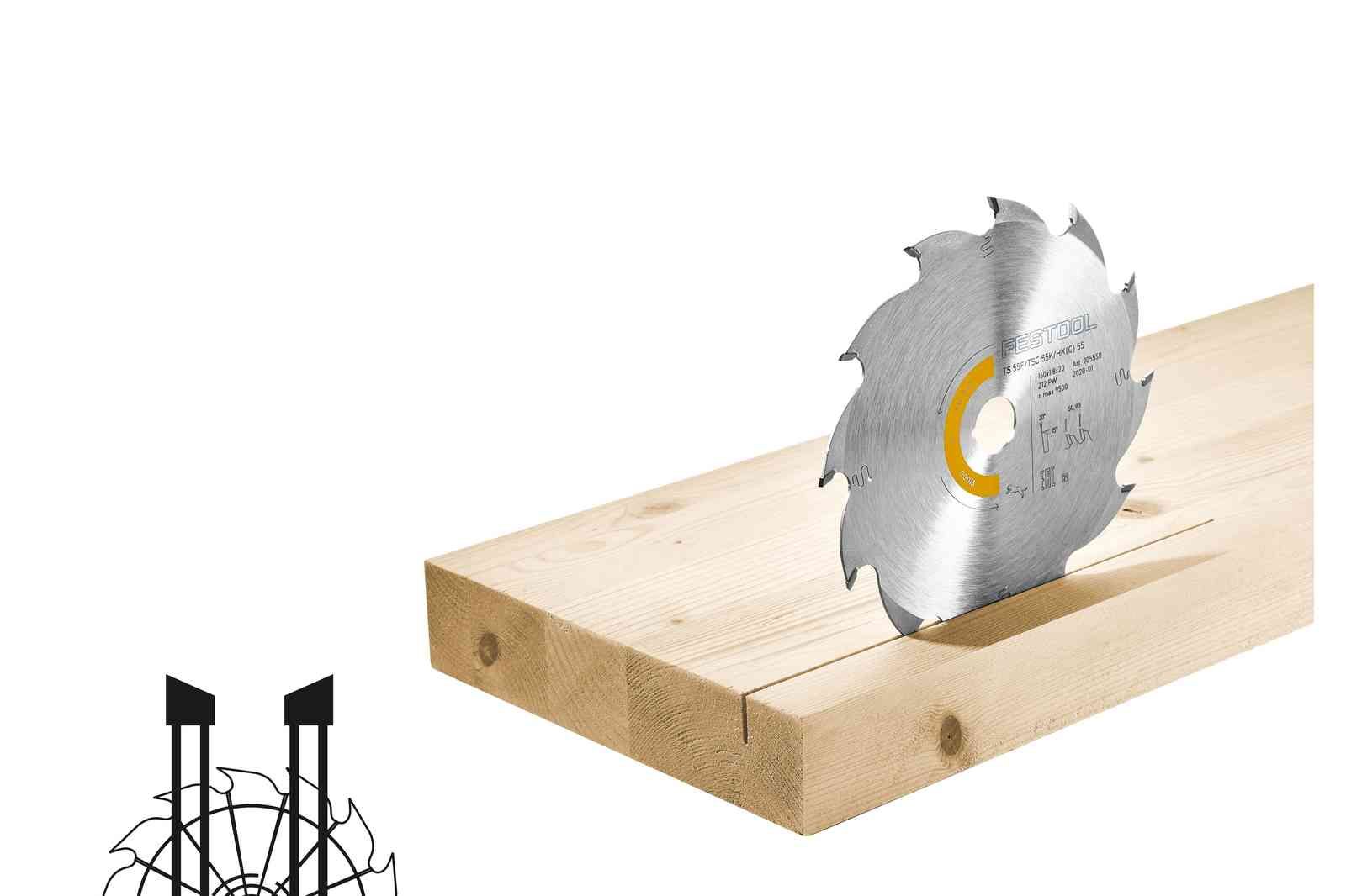 Pjovimo diskas medienai Festool HW 160x1,8x20 PW12