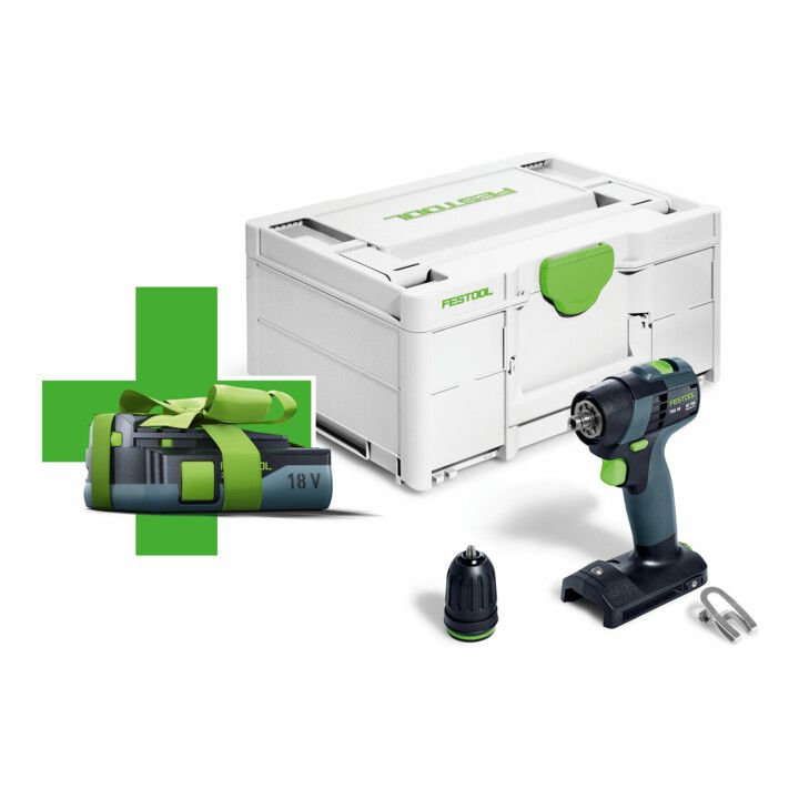 Akumuliatorinis smūginis suktuvas Festool TXS 18-Basic-3,0; 18 V; (be akumuliatoriaus ir pakrovėjo) + 3,0 Ah akumuliatorius dovanų