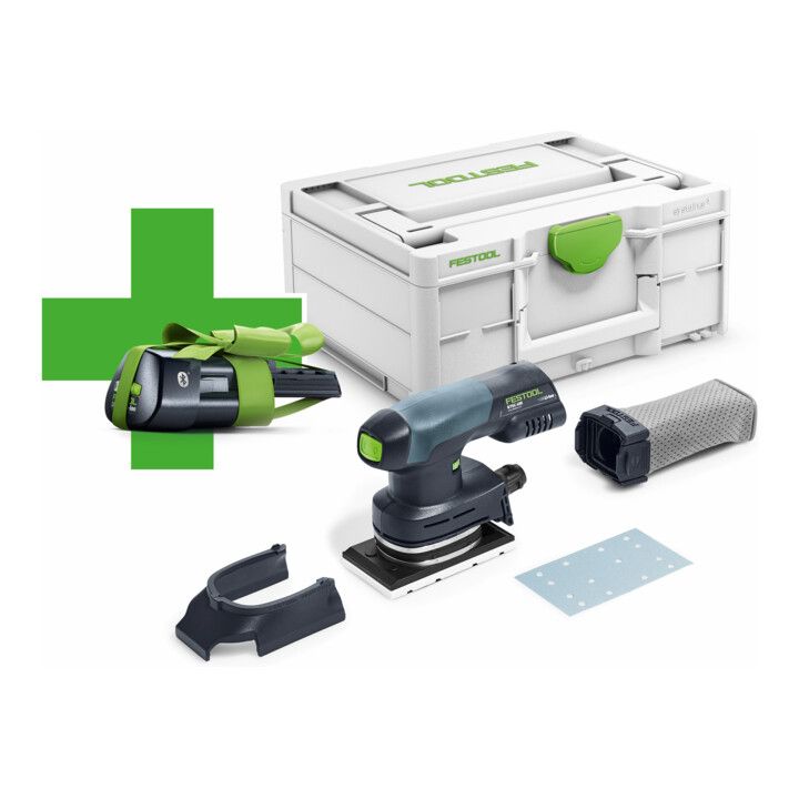 Plokštuminis šlifuoklis Festool RTSC 400-Basic-ERGO; (be akumuliatoriaus ir pakrovėjo) + 3,0 Ah akumuliatorius dovanų